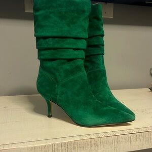 Never worn Steve Madden Green Suede Boots